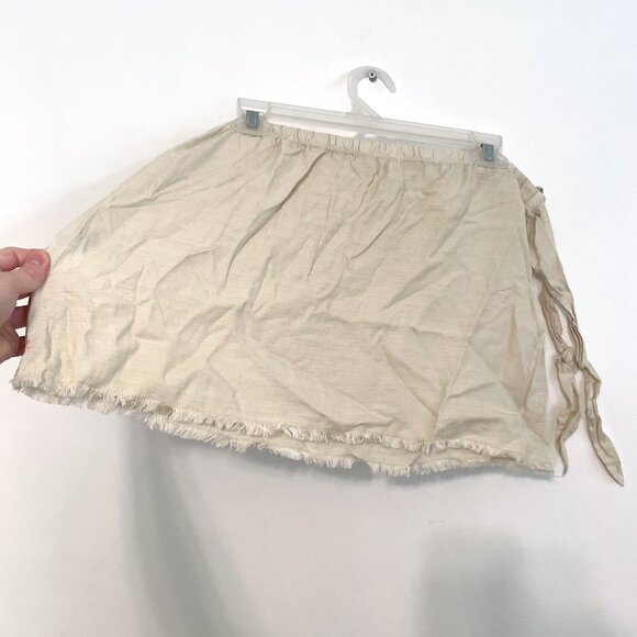 CLOTH & STONE ANTHROPOLOGIE ANTHRO Frayed Off the Shoulder Top Cream Boho Hippie - Picture 16 of 16